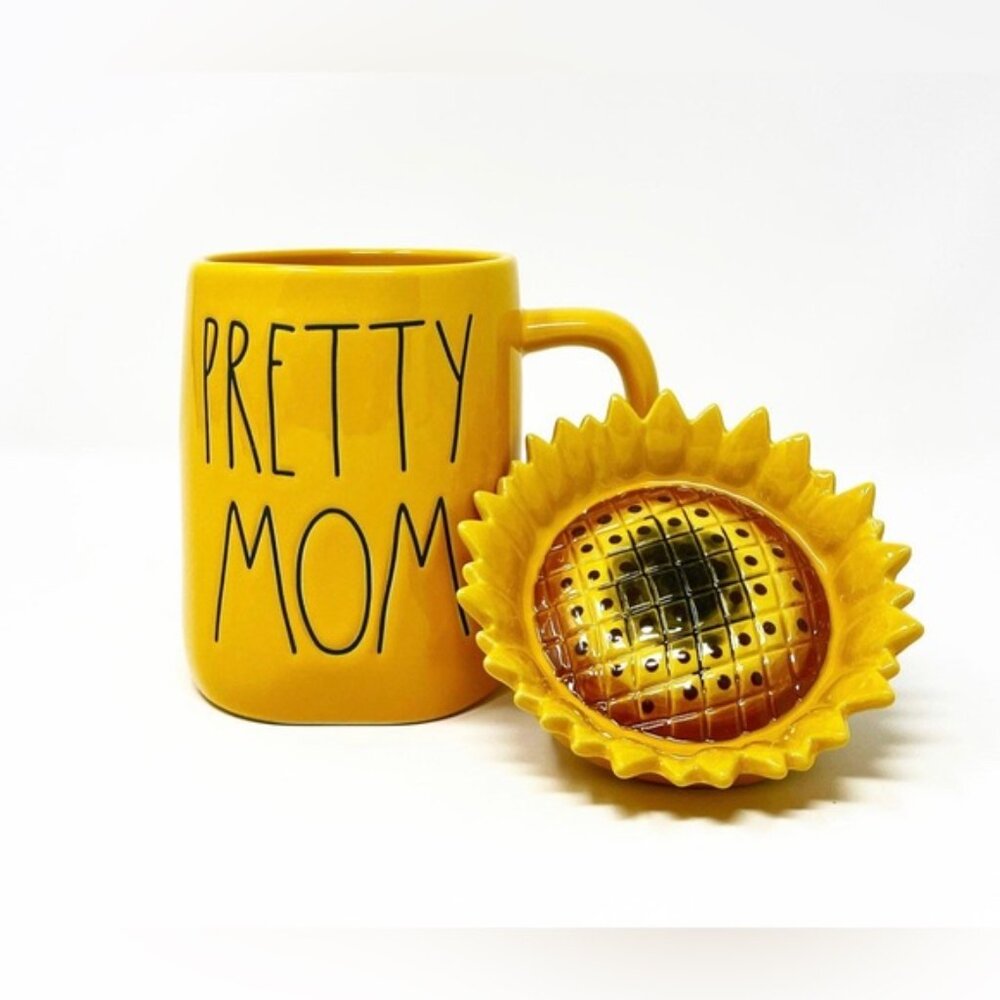 NEW Rae Dunn Pretty Mom Mug with Sunflower Topper Lid - Picture 3 of 4